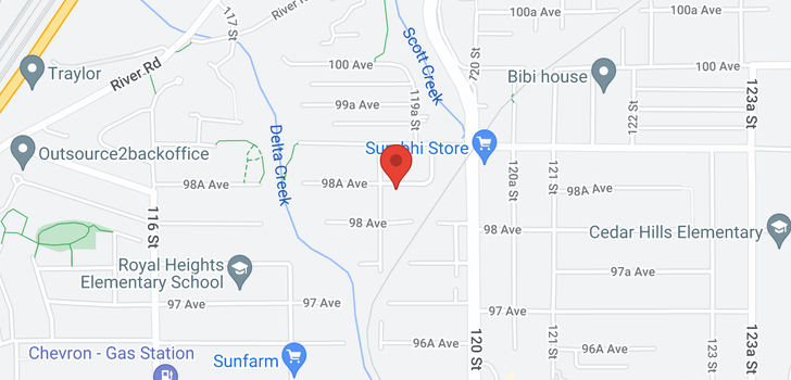 map of 11914 98A AVENUE
